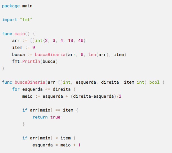 package main - busca binaria