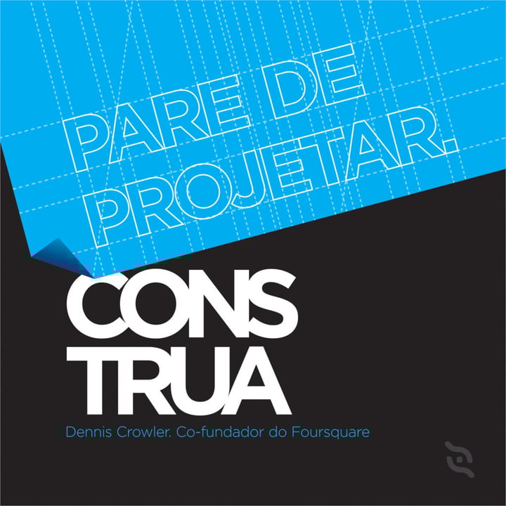 cartaz motivacional startup - construa