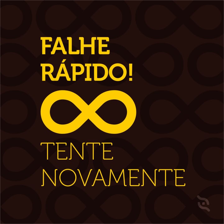cartaz motivacional startup - tente novamente